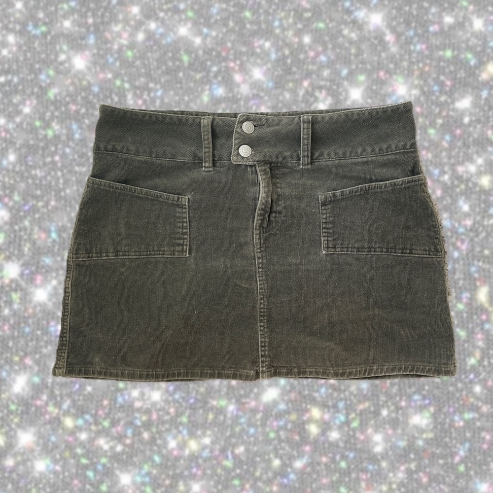 Y2k corduroy mini skirt